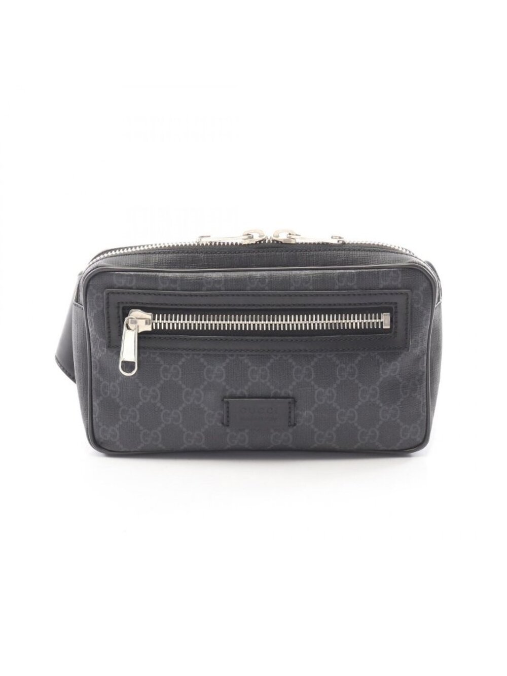 Gucci Waist Bag Soft GG Supreme Sherry Line Black Canvas Leather